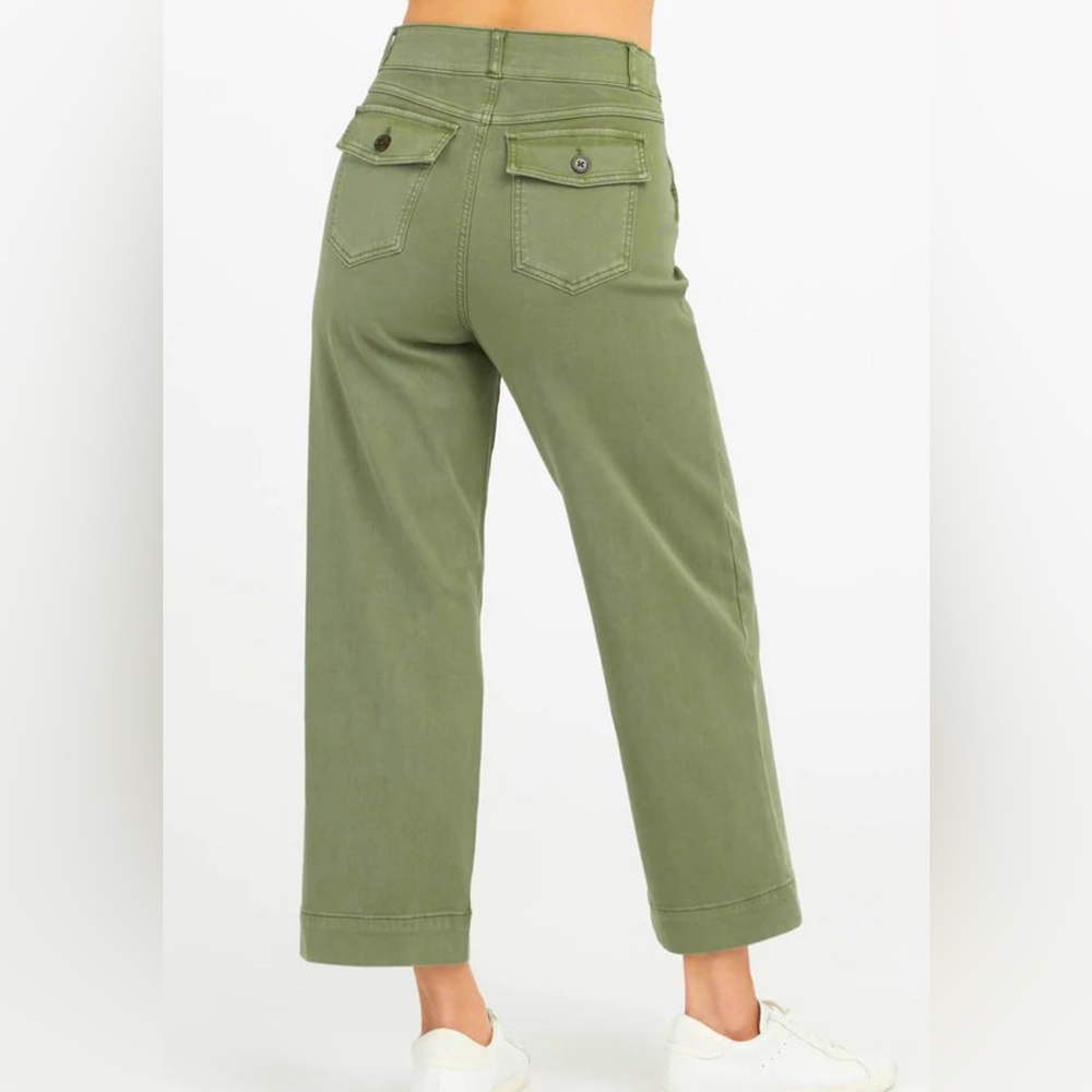 Spanx Stretch twill cropped wide, leg pant